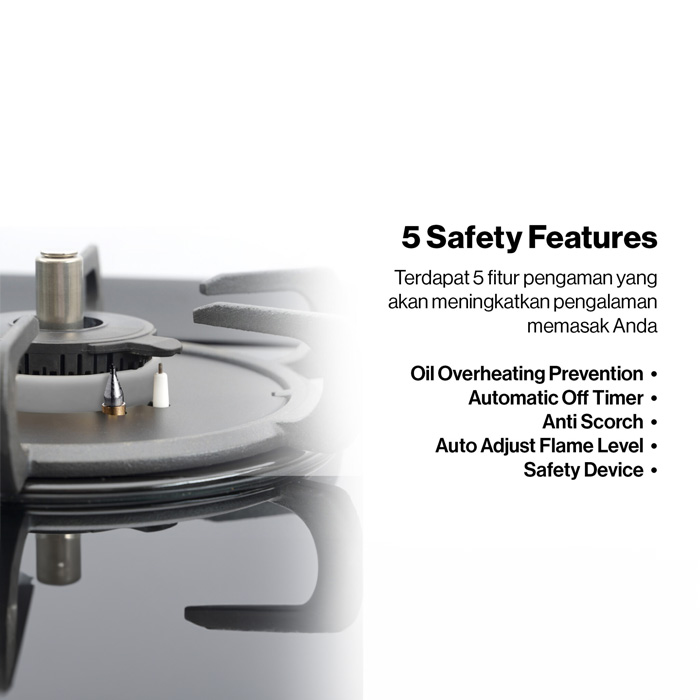 Rinnai Kompor Tanam 2 Tungku Smart Hob - RB-A2660G(B) | RBA2660G(B)